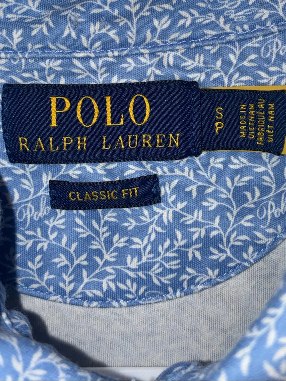 Polo by Ralph Lauren Floral Vine Pattern Polo Shirt